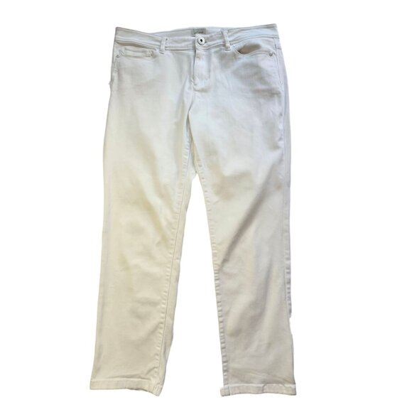 J.Jill Womens White Denim Slim Ankle Jeans Size 10 - Picture 4 of 16